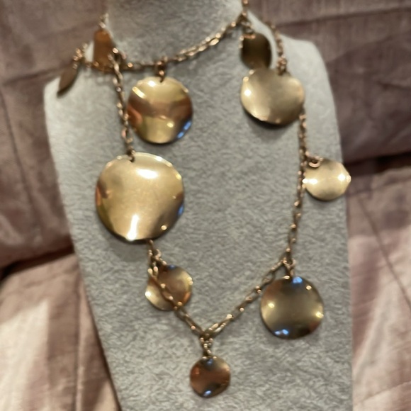 Goldtone Coin Style Necklace - Picture 6 of 7